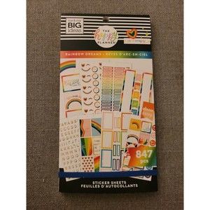 ***Brand New*** The Happy Planner Value Sticker Book Rainbow Dreams 847 Pieces